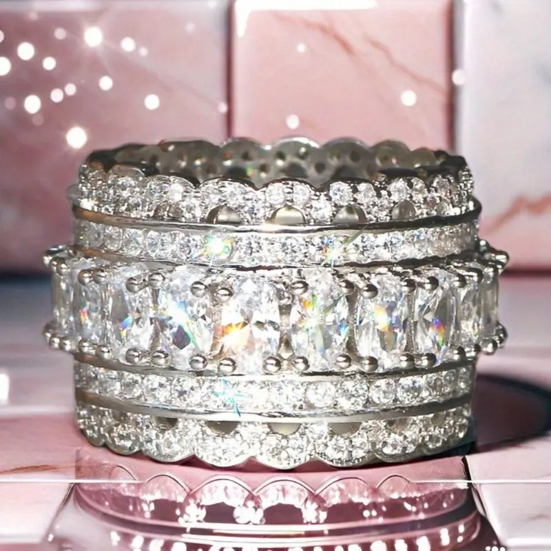 Multilayer Elegant Zirconia Ring