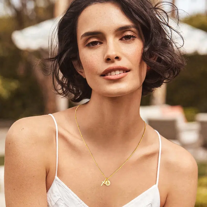 Dainty Initial Cross Necklace
