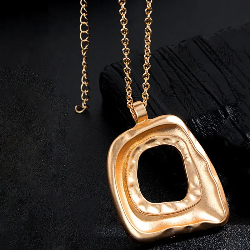Boho Rounded Square Necklace