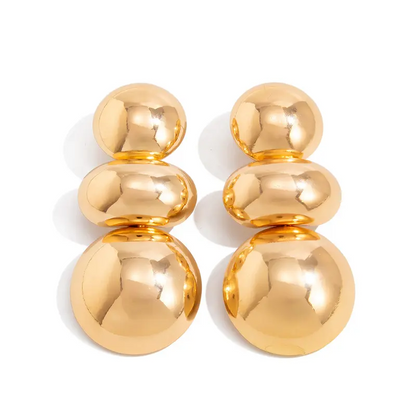 Exaggerated Geometric Ball Earrings