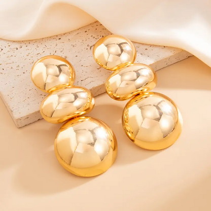 Exaggerated Geometric Ball Earrings