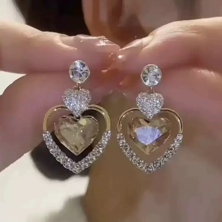 Triple Heart Earrings