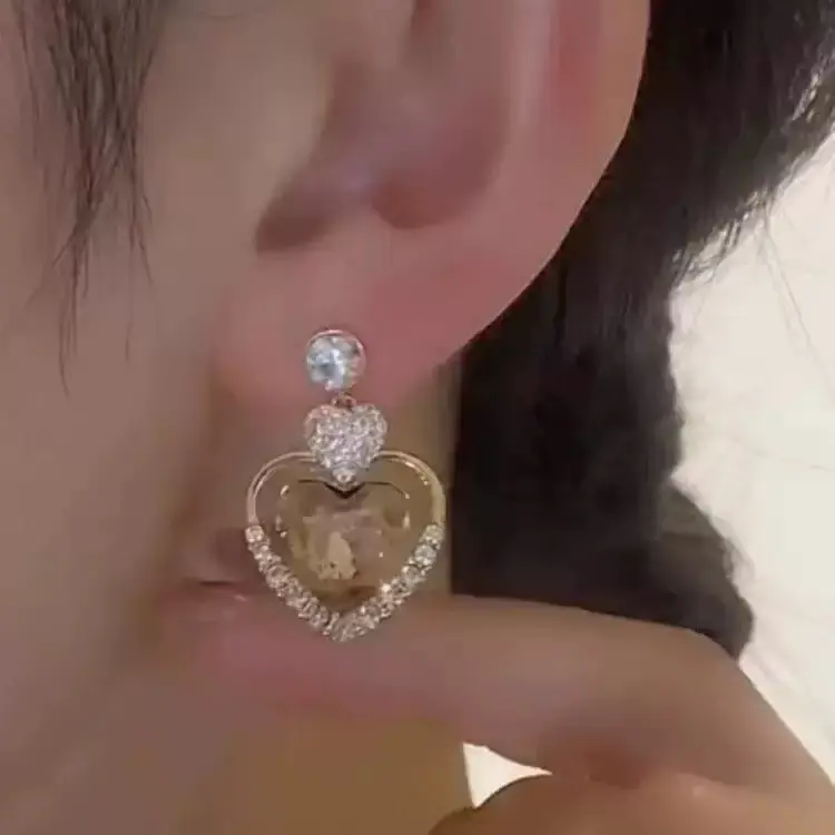 Triple Heart Earrings