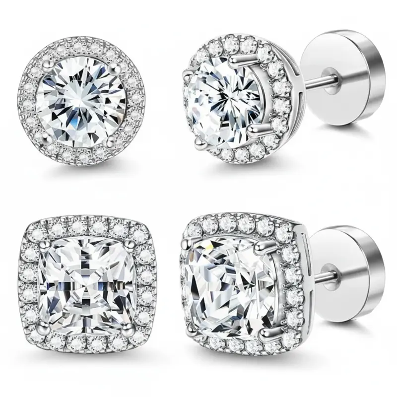 Halo Stud Earrings