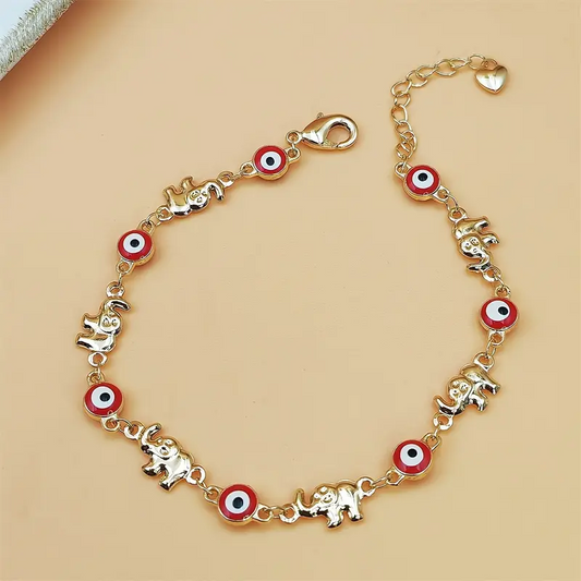 Boho Elephant Evil Eye Bracelet