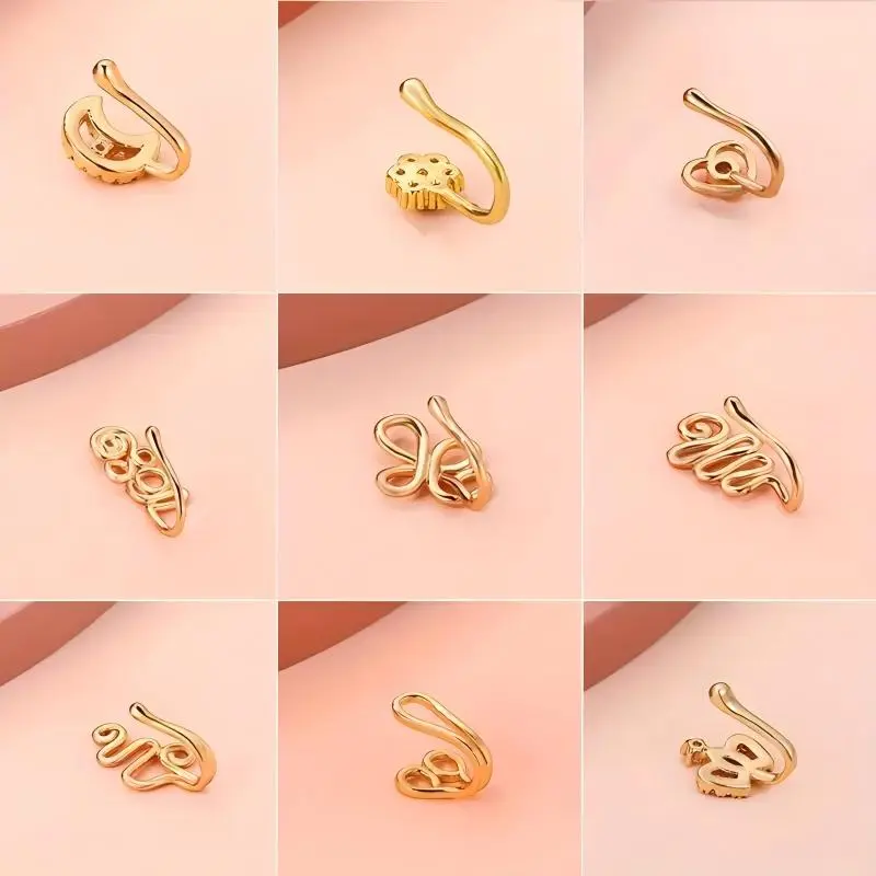 9pc Nose Ring Set