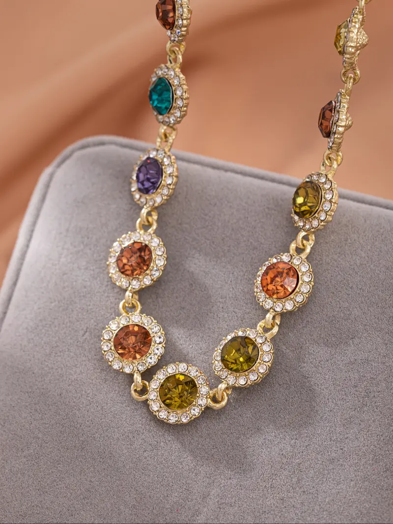 Colorful Rhinestone Necklace
