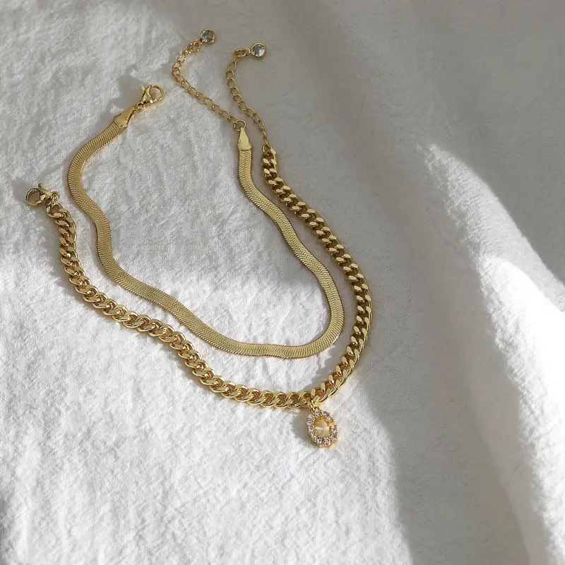 2pc Initial Anklets