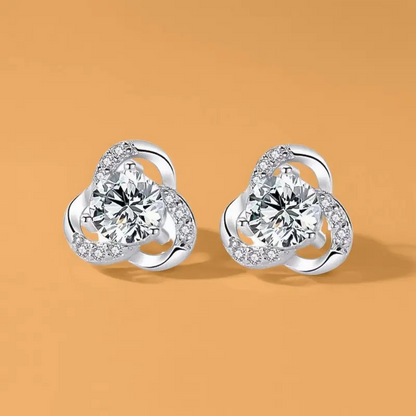 4 Pair 8pc Sparkly Zirconia Earrings Set