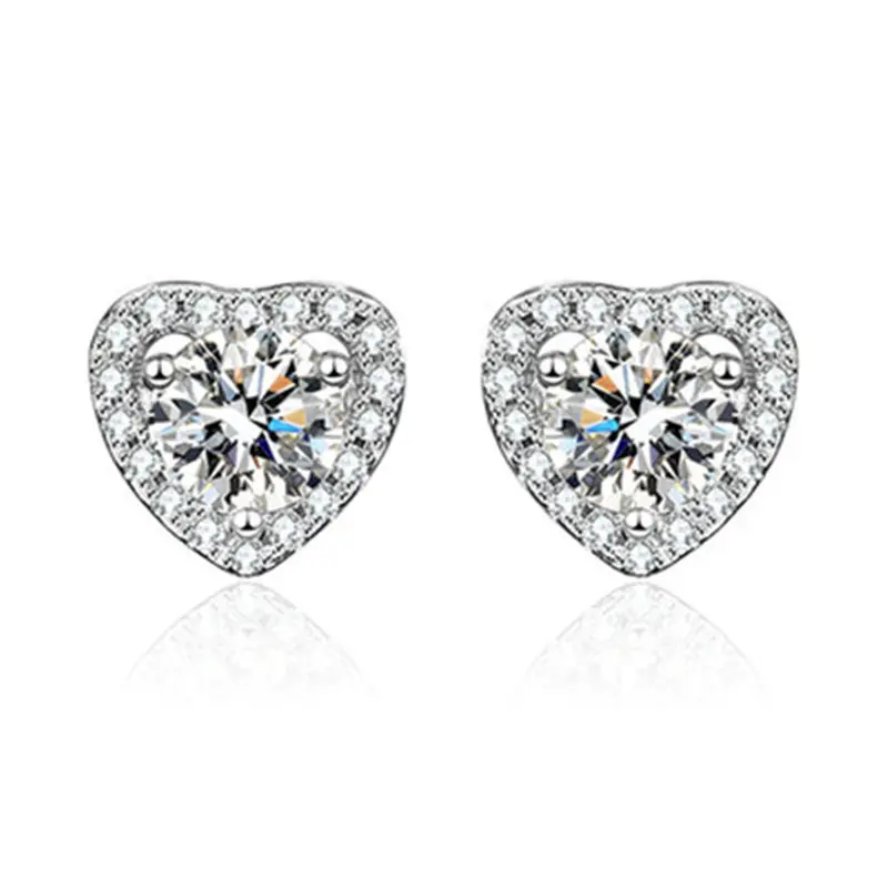 4 Pair 8pc Sparkly Zirconia Earrings Set
