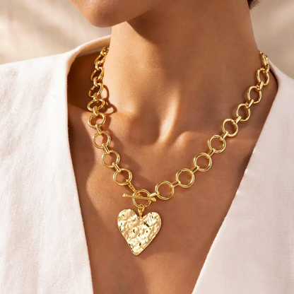 Heart Toggle Clasp Necklace