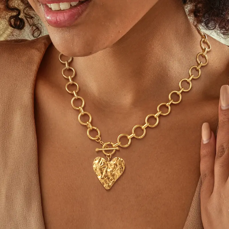 Heart Toggle Clasp Necklace