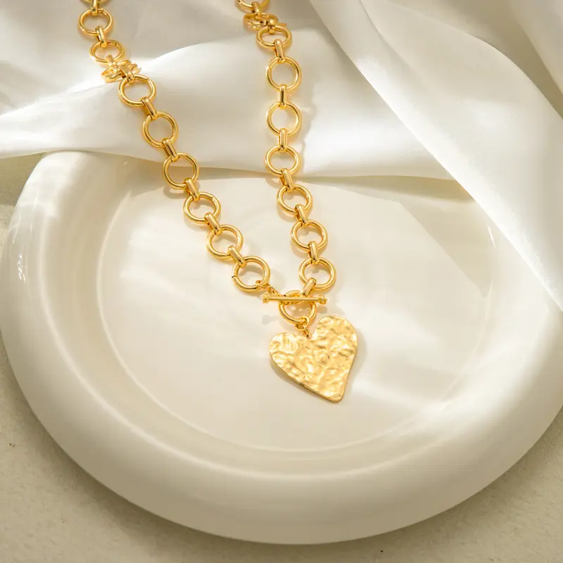 Heart Toggle Clasp Necklace