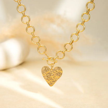 Heart Toggle Clasp Necklace