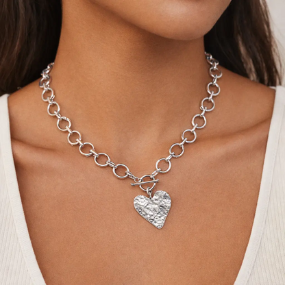 Heart Toggle Clasp Necklace