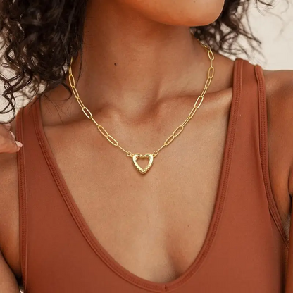 Dainty Open Heart Necklace
