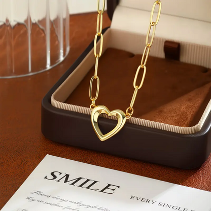 Dainty Open Heart Necklace