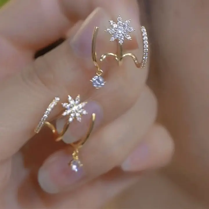 Sparkling Pave Star Earrings