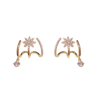 Sparkling Pave Star Earrings