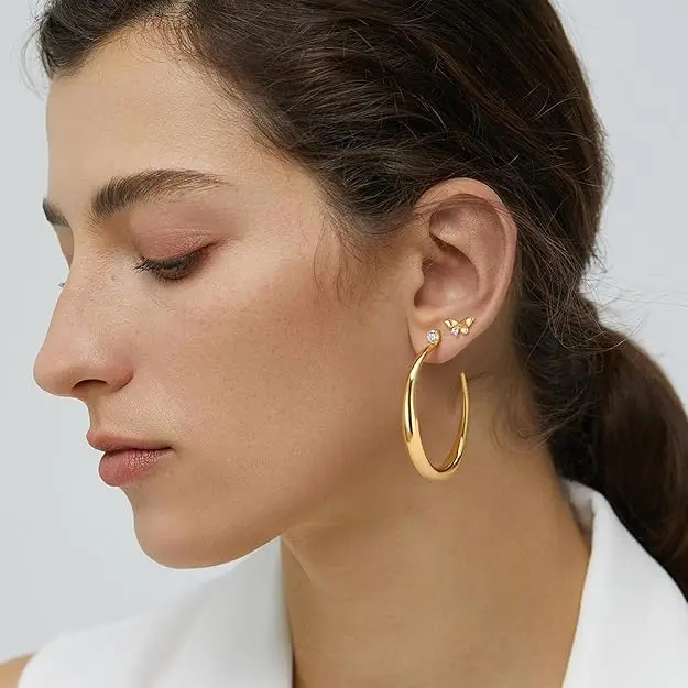2 in 1 Stud & Hoop Earrings