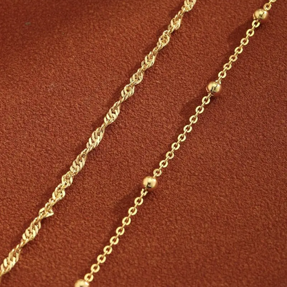 2pc Dainty Thin Anklets