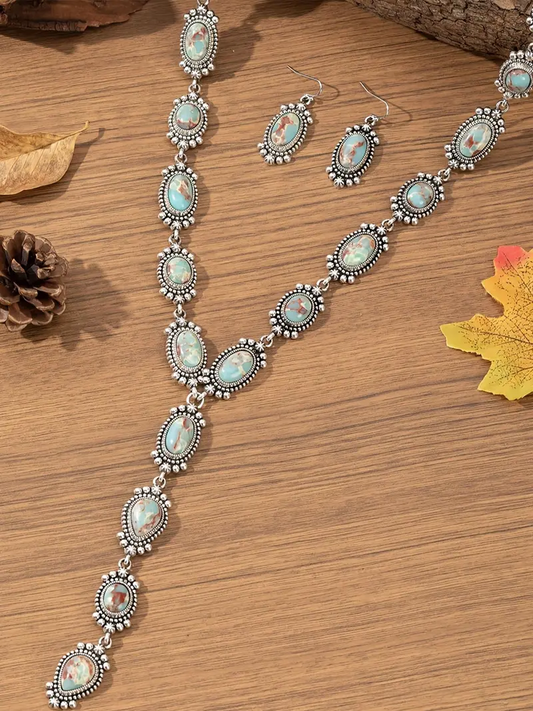 Boho Matching Necklace & Earrings Set