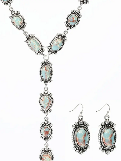Boho Matching Necklace & Earrings Set