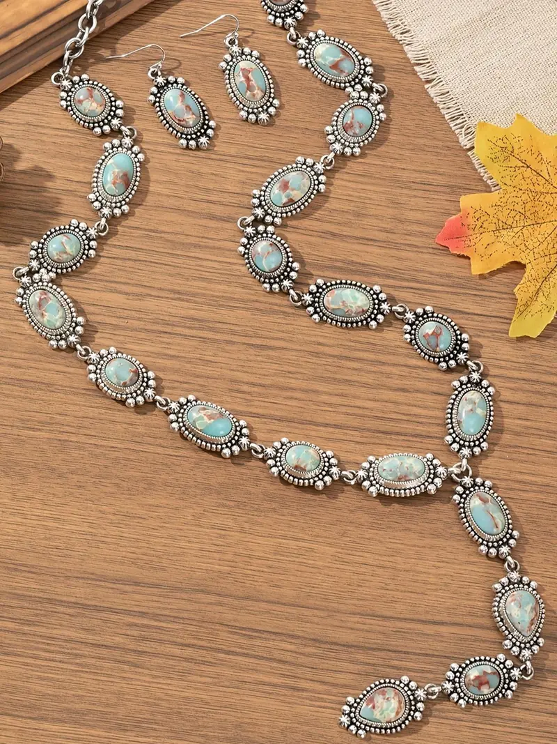 Boho Matching Necklace & Earrings Set