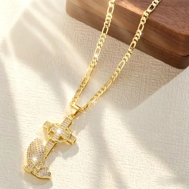 Cross Prayer Hand Necklace