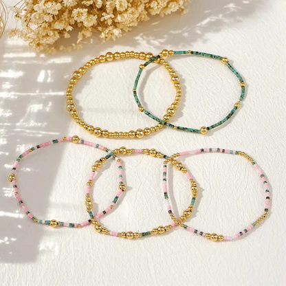 5pc Boho Beaded Bracelets