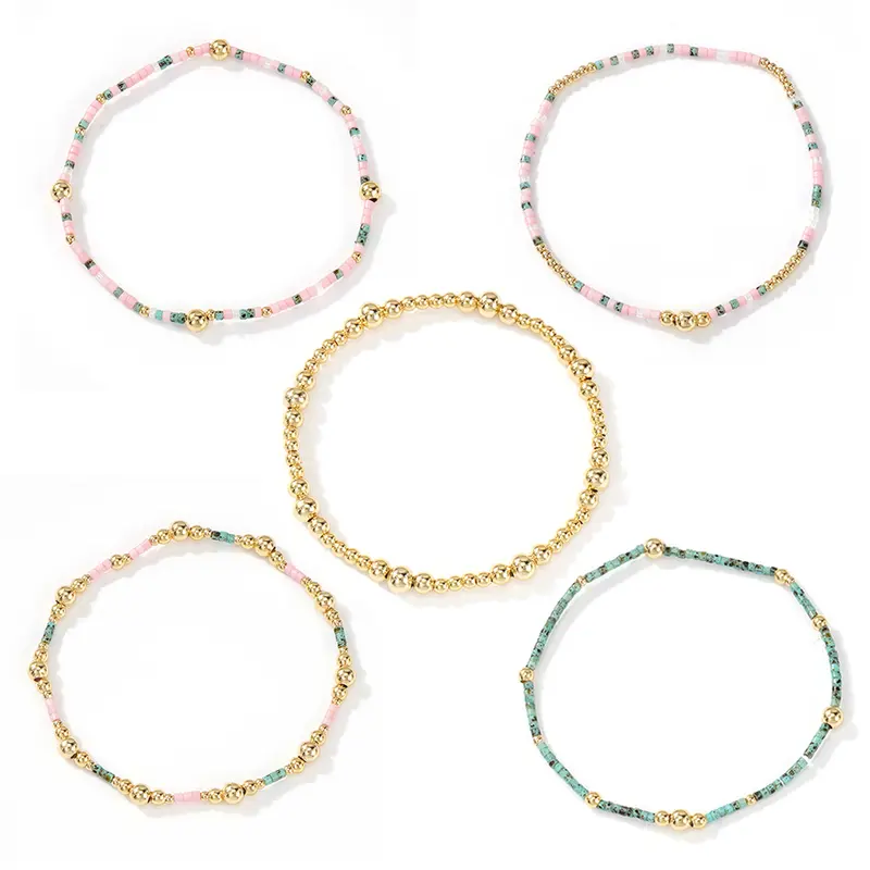 5pc Boho Beaded Bracelets