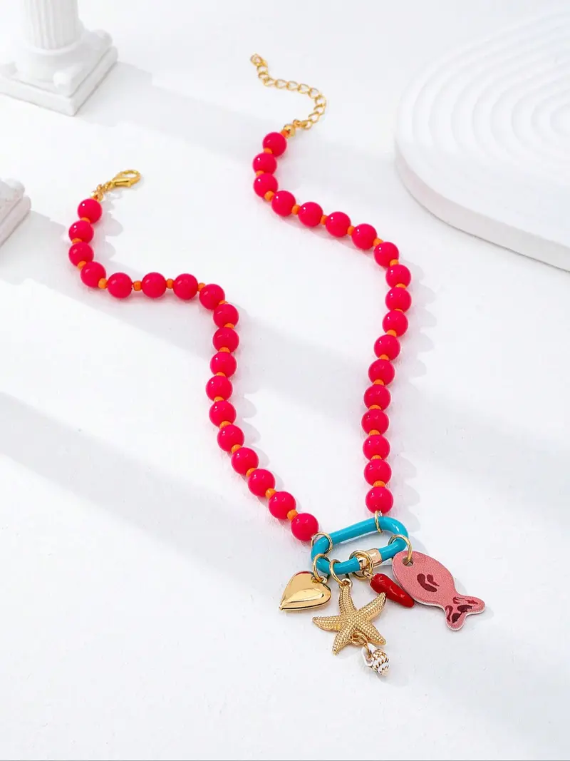 3pc Summer Layered Beaded Necklace Set