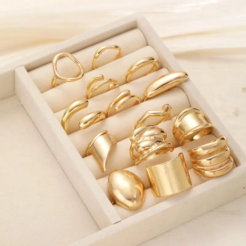 14pc Chunky Ring Set