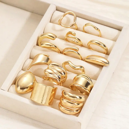 14pc Chunky Ring Set