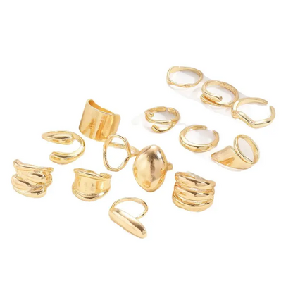 14pc Chunky Ring Set