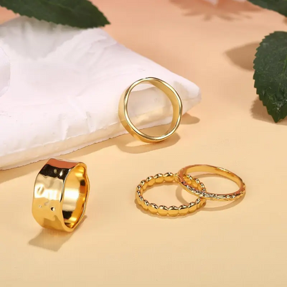 4pc Stackable Ring Set