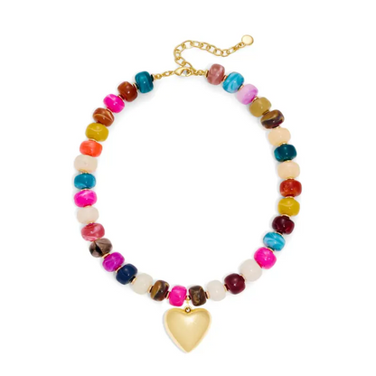 Chunky Colorful Heart Necklace