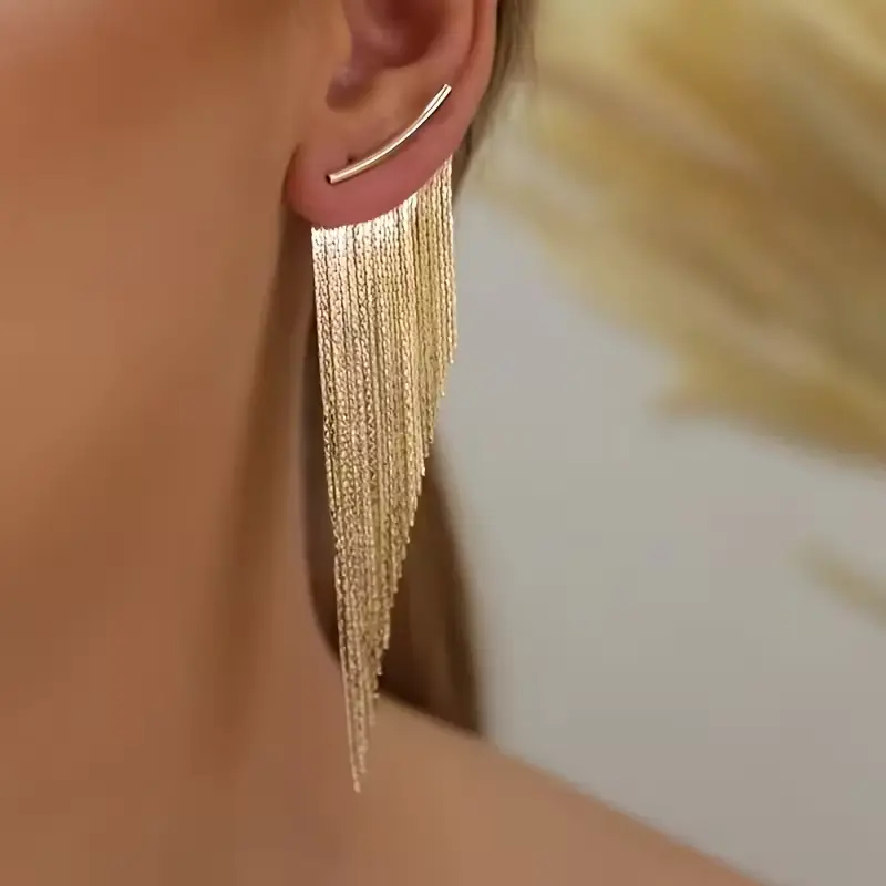 Irregular Tassel Drop Earrings