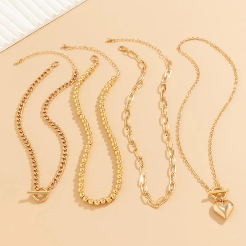 Love Heart Stackable Necklace Set