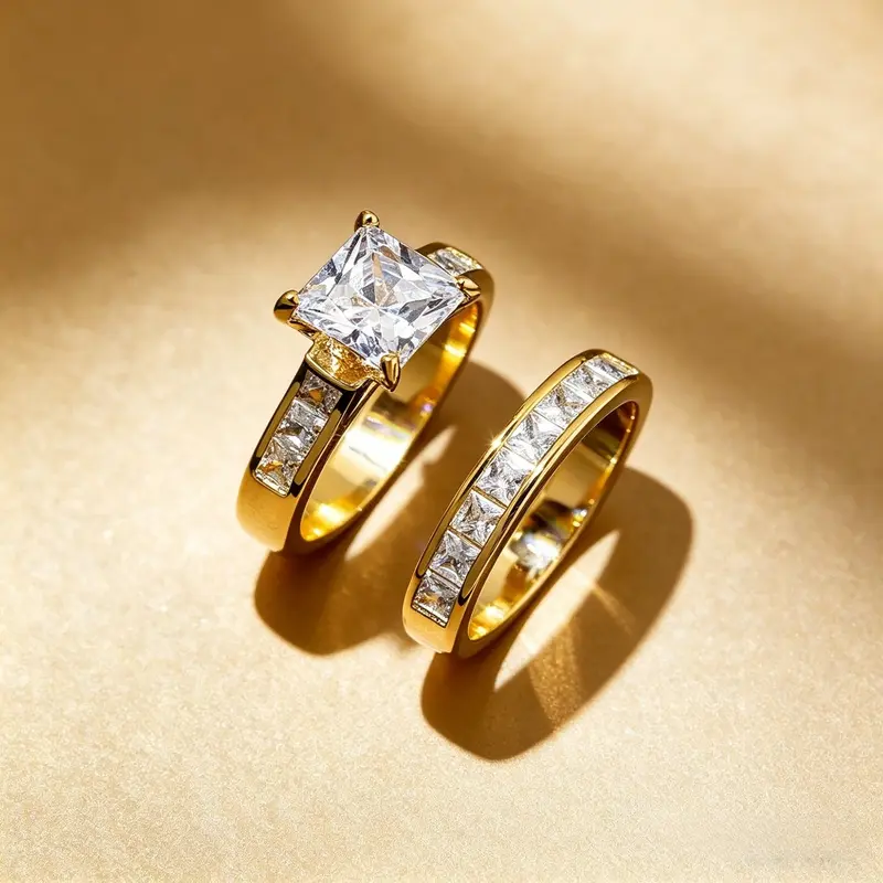 2pc Classic Timeless Ring Set