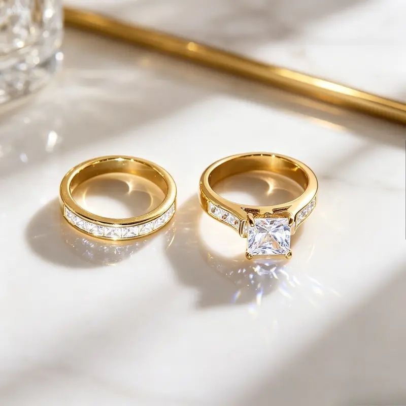 2pc Classic Timeless Ring Set