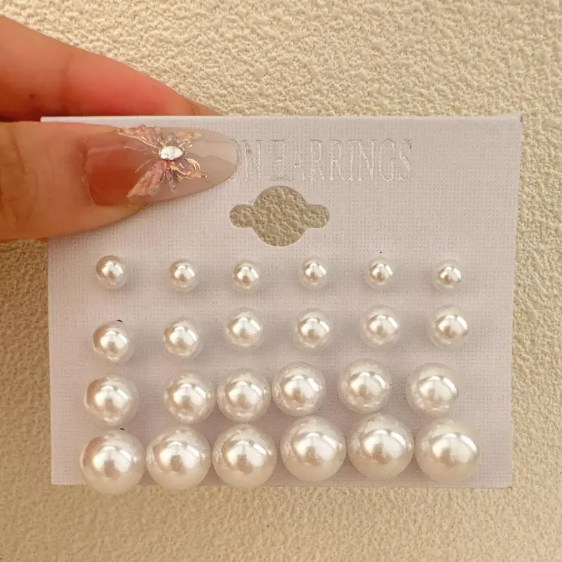 24 Piece Pearl Earrings Set