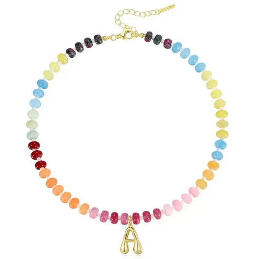 Colorful Bubble Letter Necklace