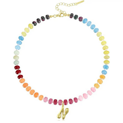 Colorful Bubble Letter Necklace