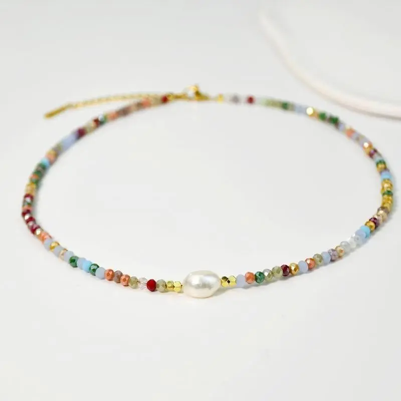 Boho Pearl Bead Necklace