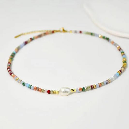 Boho Pearl Bead Necklace