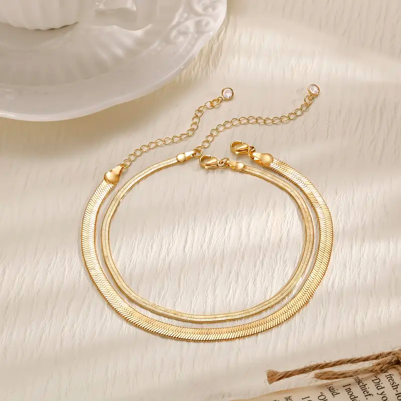 2pc Snake Chain Anklets
