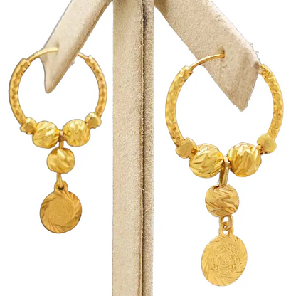 Medallion Hoop Earrings