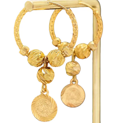 Medallion Hoop Earrings