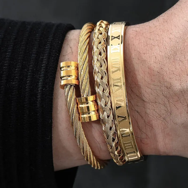 3pc Numeral Bracelet Stack
